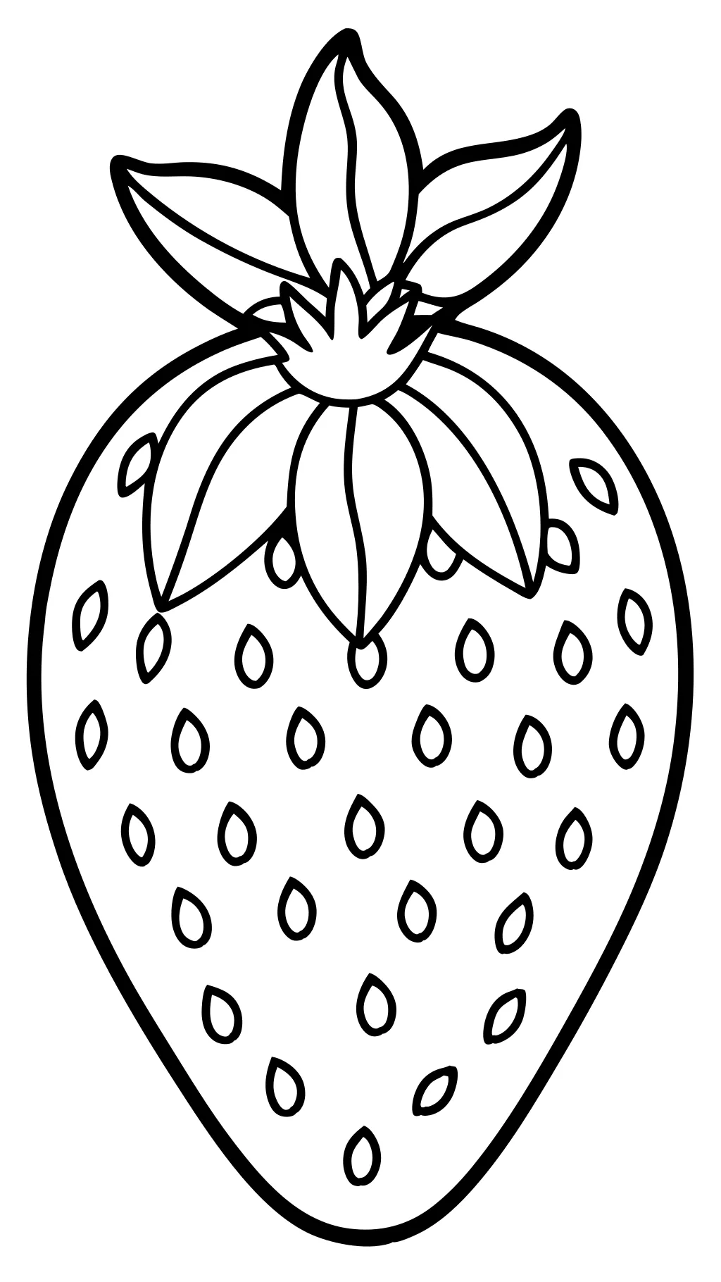 strawberry coloring page